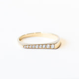 Pave Diamond Blade Ring