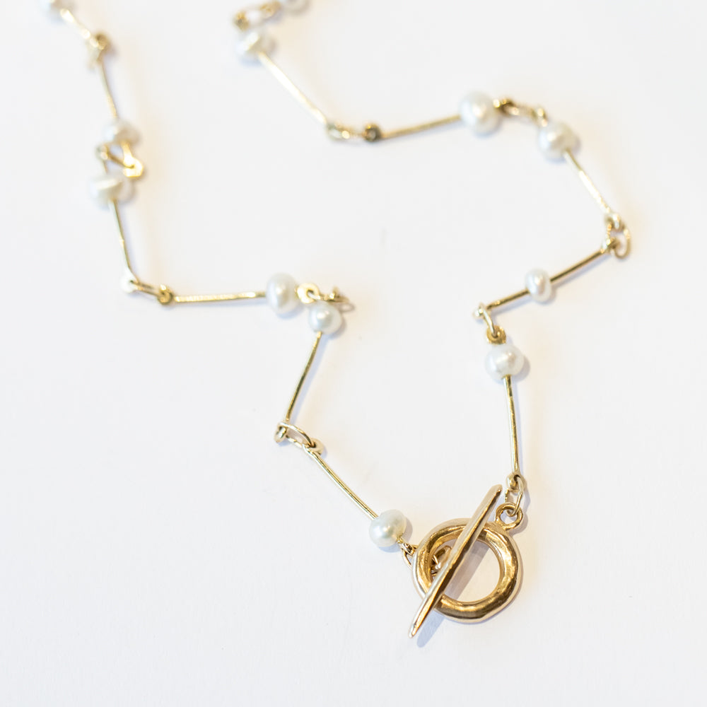 Pearl Baton Chain Necklace