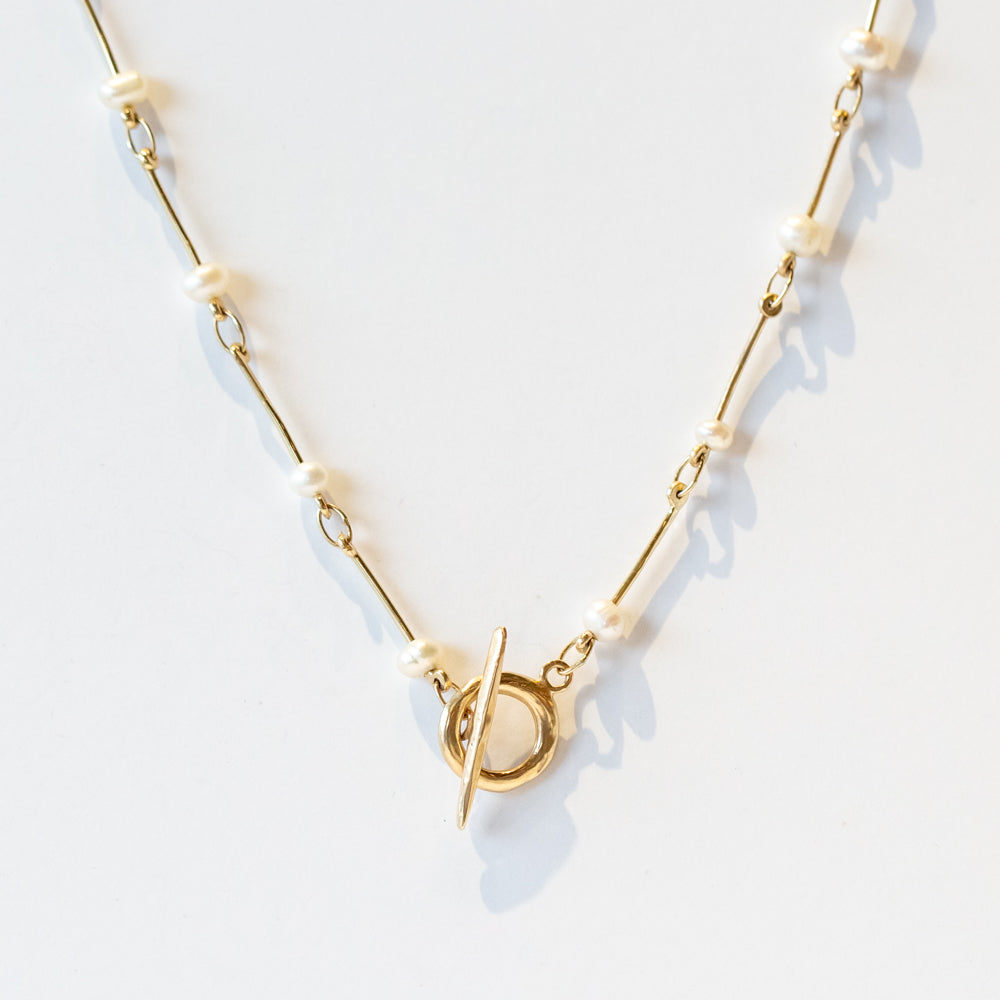 Pearl Baton Chain Necklace
