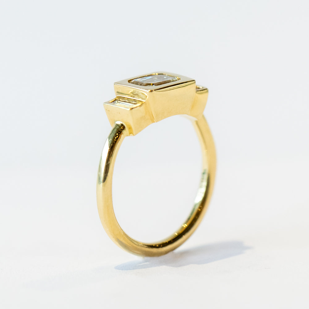 Diamond Triad Three-Stone Ring