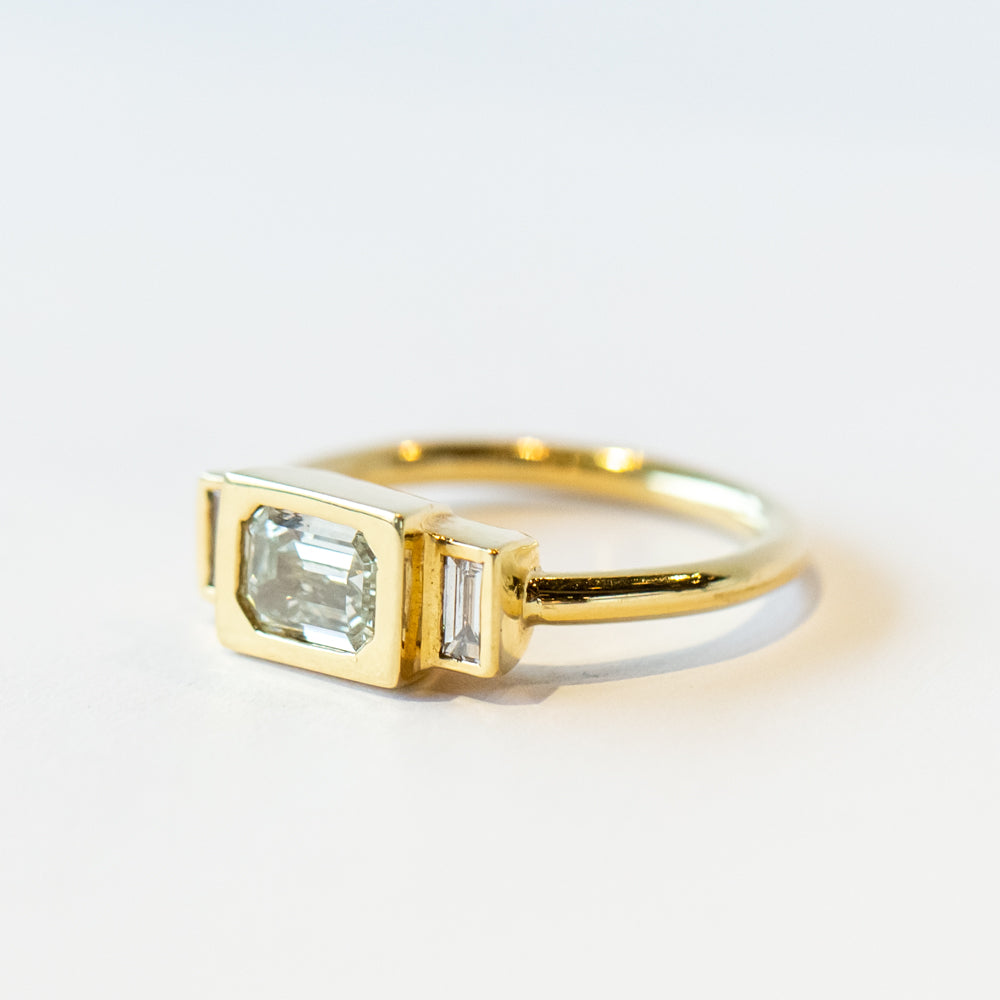 Diamond Triad Three-Stone Ring
