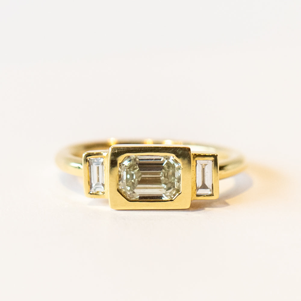 Diamond Triad Three-Stone Ring