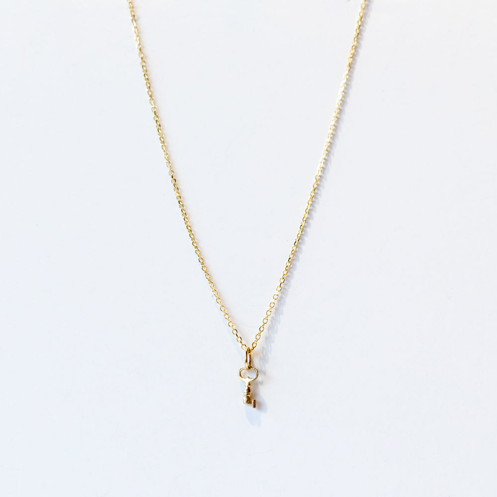 Wee Gold Key Necklace