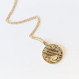 7 Star Diamond and Opal Eye Necklace