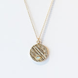 7 Star Diamond and Opal Eye Necklace