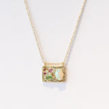 Opal, Emerald, Sapphire and Ruby Medium Collage Necklace
