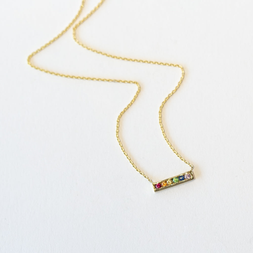 Rainbow Bar Necklace