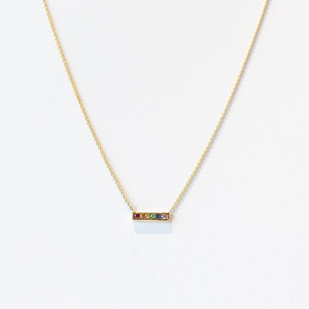 Rainbow Bar Necklace