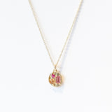 Tourmaline, Ruby and Sapphire Collage Necklace
