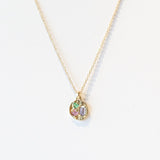 Tanzanite, Emerald and Sapphire Collage Necklace