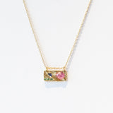 Small Sapphire and Emerald Collage Necklace