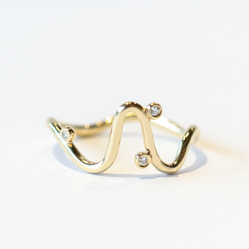 Squiggle Diamond Ring
