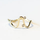 Squiggle Diamond Ring