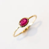 East-West Oval Ruby Ring