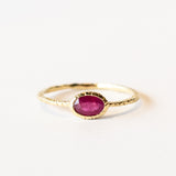 East-West Oval Ruby Ring