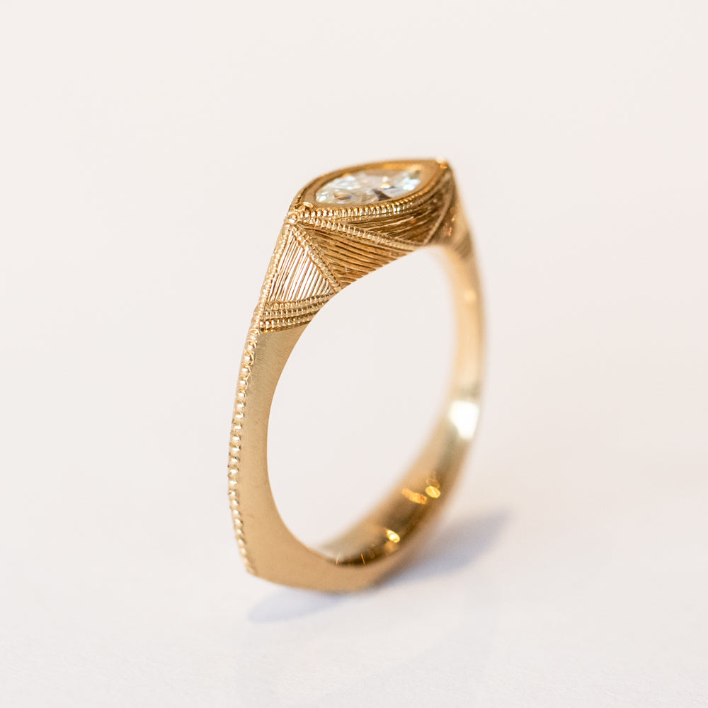 Desert Deco Marquise Diamond Ring