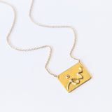 Diamond Serpent Plate Necklace