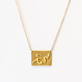 Diamond Serpent Plate Necklace