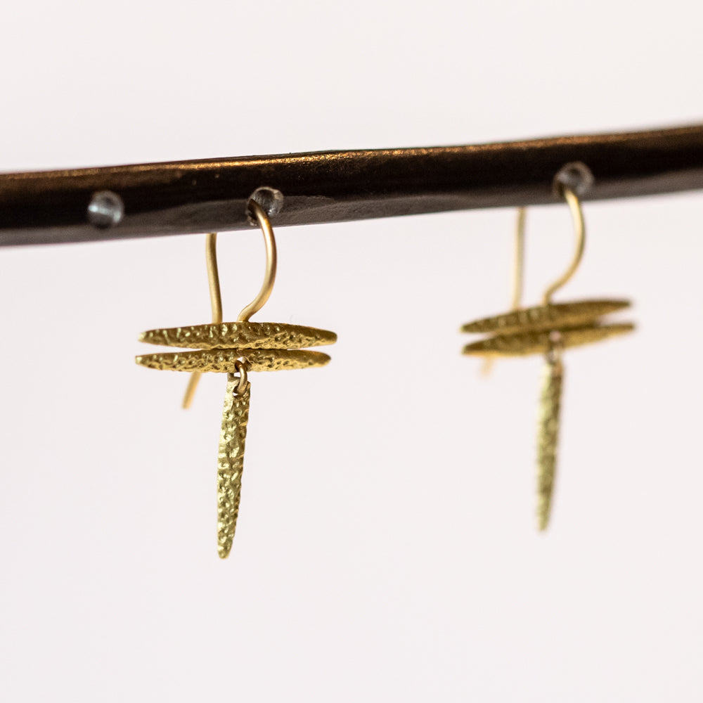 Double Spine Drop Earrings