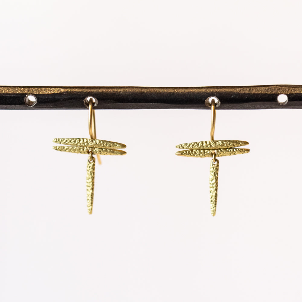 Double Spine Drop Earrings