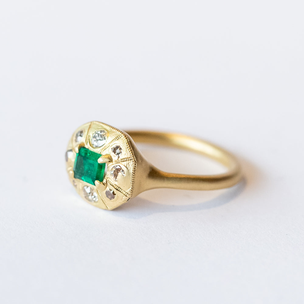 Canata Emerald and Diamond Ring