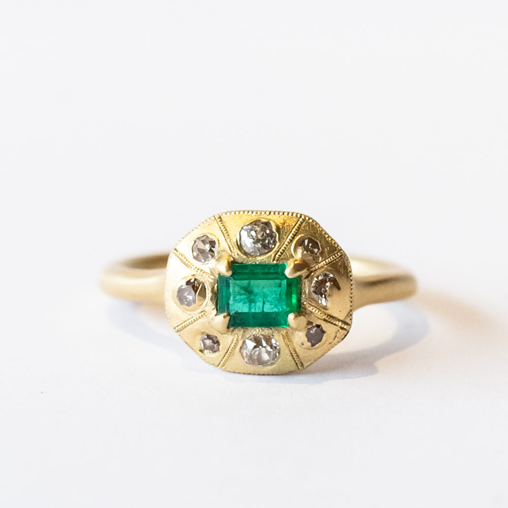 Canata Emerald and Diamond Ring