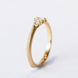 Three Stone Oval and Pear Diamond Ring
