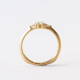 Three Stone Oval and Pear Diamond Ring