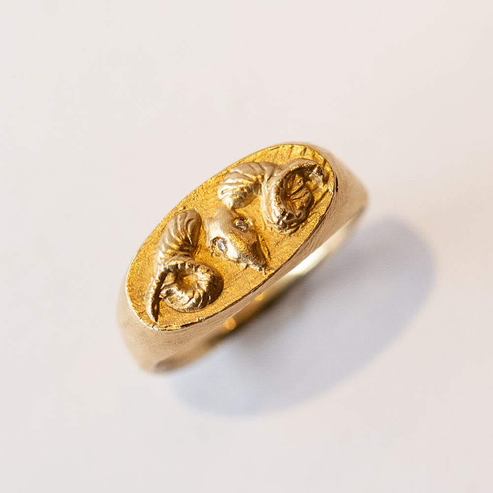 Ram's Head Signet Ring