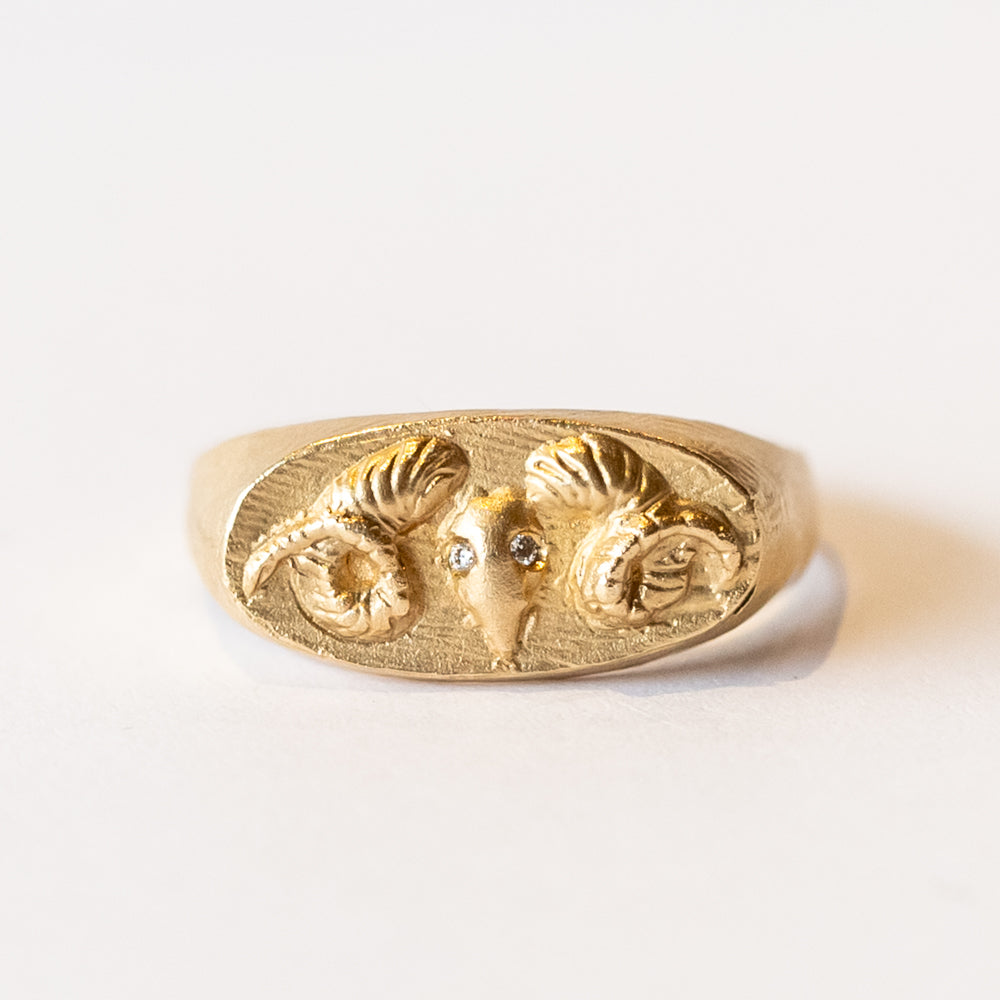 Ram's Head Signet Ring