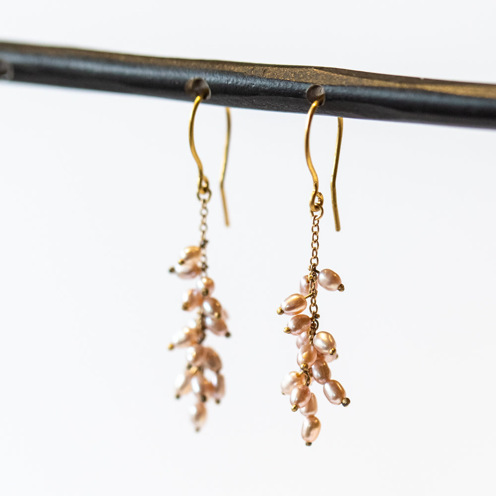 Tephra Blush Pearl Drop Earrings