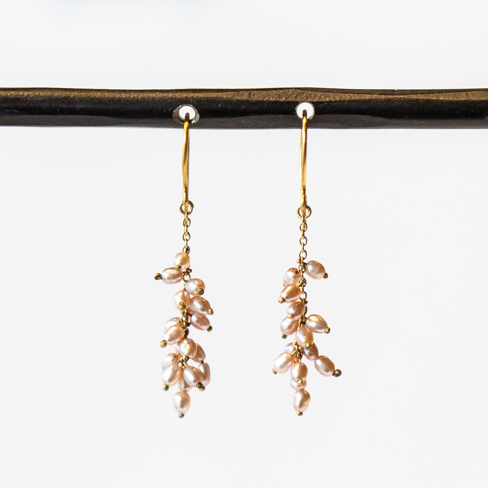Tephra Blush Pearl Drop Earrings
