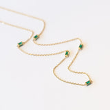 Suzanne Kalan | 18k Block Chain Five-Station Emerald Necklace