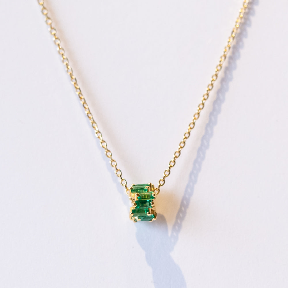 Suzanne Kalan | 18k Infinite Emerald Rondelle Pendant Necklace