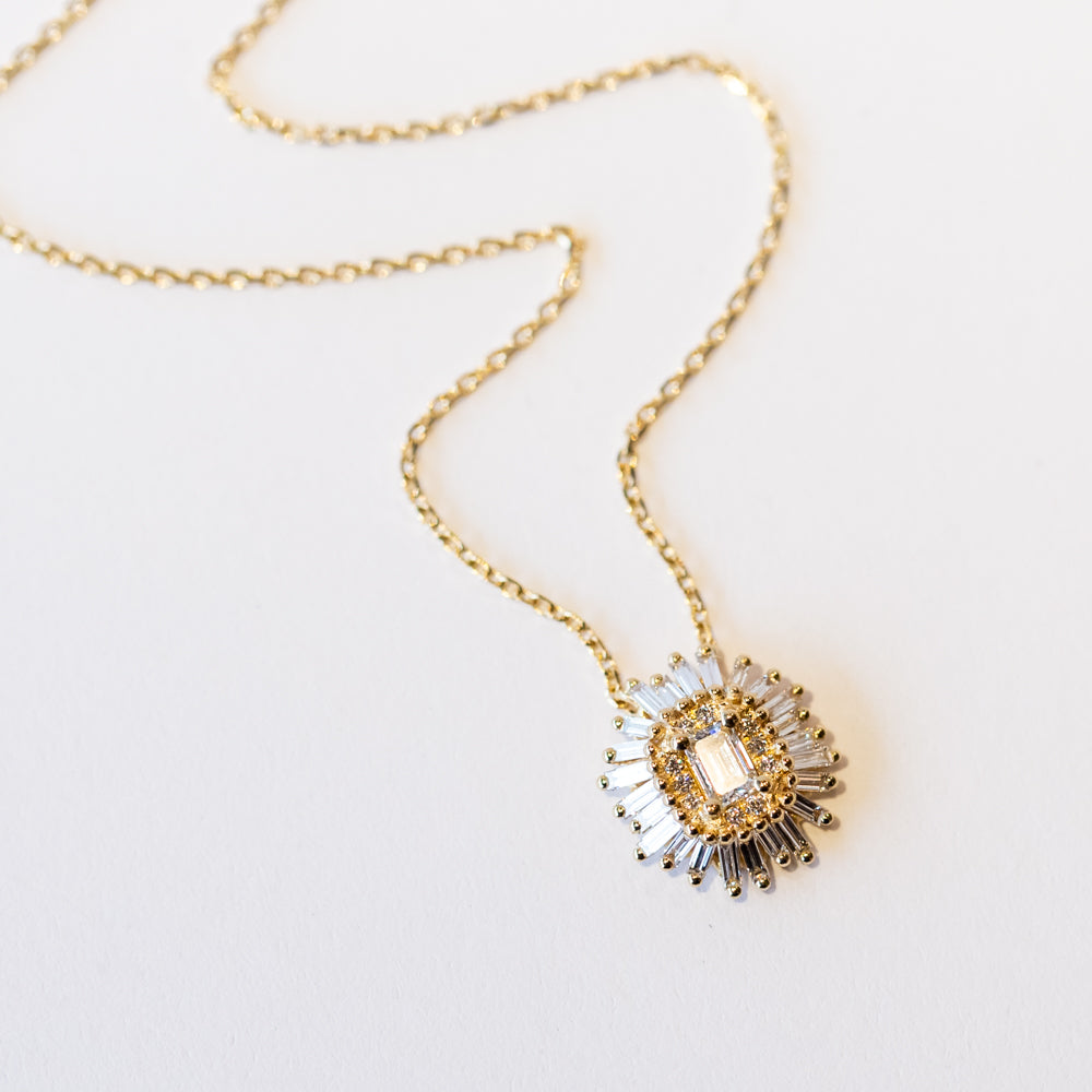 Suzanne Kalan | 18k Diamond Double Halo Pendant