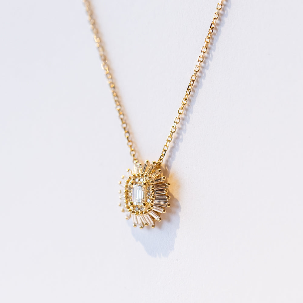 Suzanne Kalan | 18k Diamond Double Halo Pendant