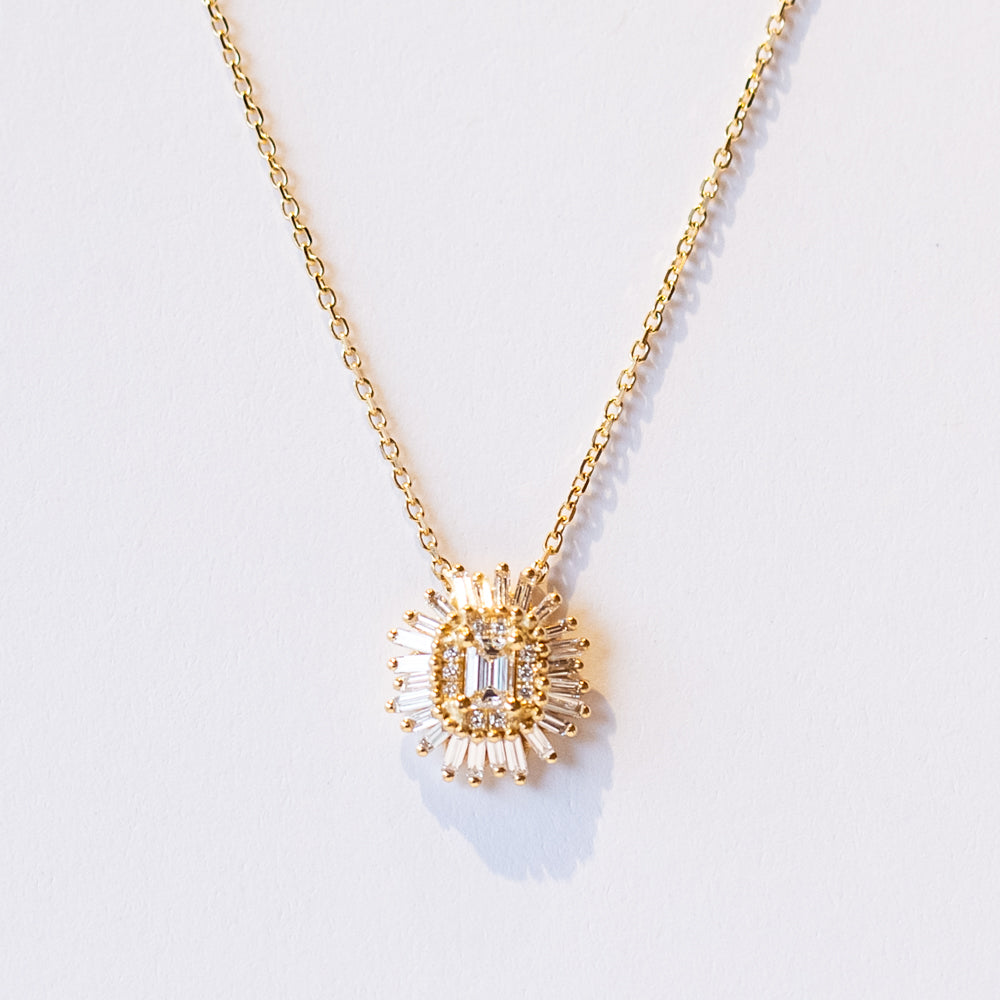 Suzanne Kalan | 18k Diamond Double Halo Pendant