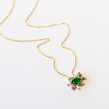 Suzanne Kalan | 18k Oval Emerald Cluster Necklace