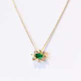 Suzanne Kalan | 18k Oval Emerald Cluster Necklace