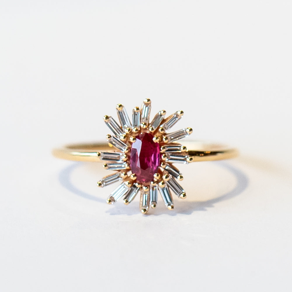 Suzanne Kalan | Oval Ruby Cluster Ring
