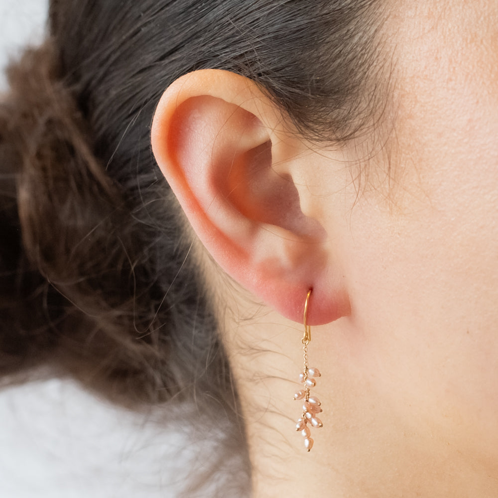 Tephra Blush Pearl Drop Earrings