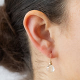 Small Rock Crystal Droplet Earrings