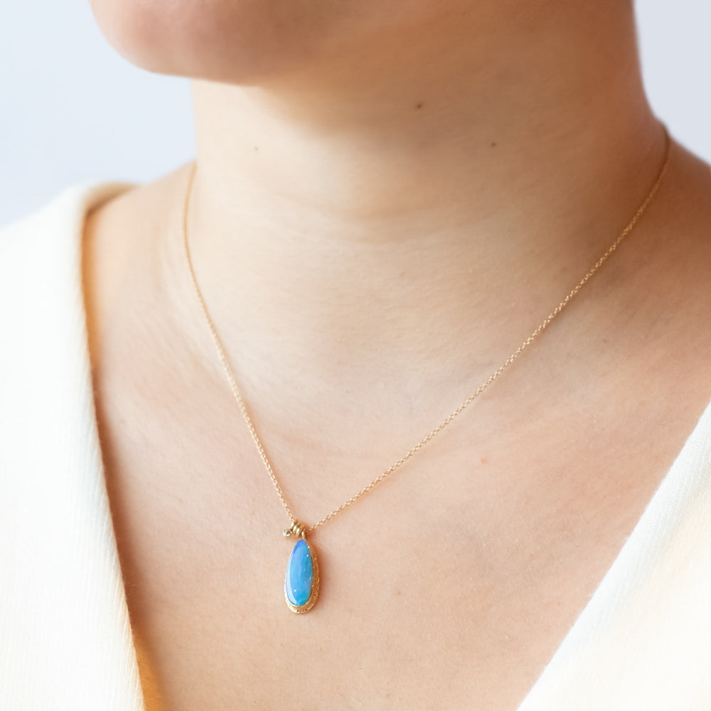 Teardrop Australian Opal Necklace