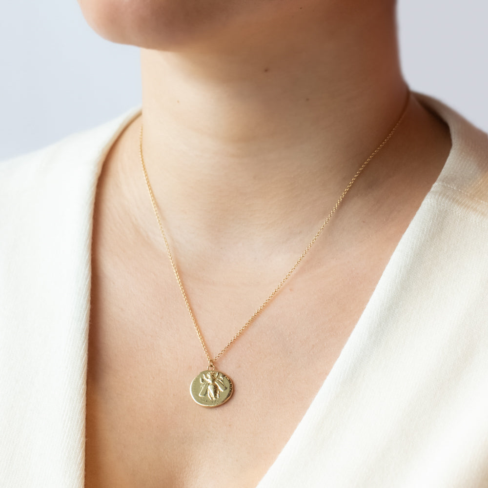 Bee Coin Necklace