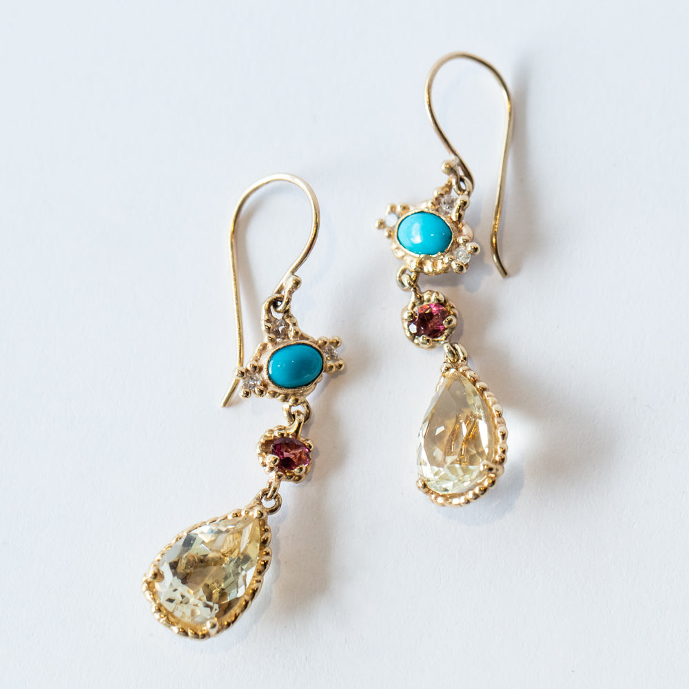 Midi Croix Drop Earrings