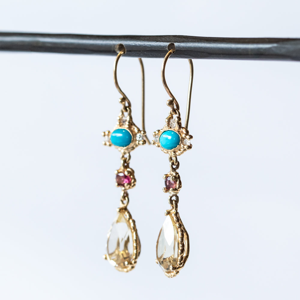 Midi Croix Drop Earrings