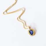 Freeform Blue Sapphire Charm