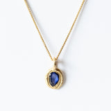 Freeform Blue Sapphire Charm
