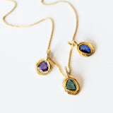 Freeform Teal Sapphire Charm