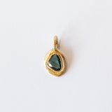 Freeform Teal Sapphire Charm